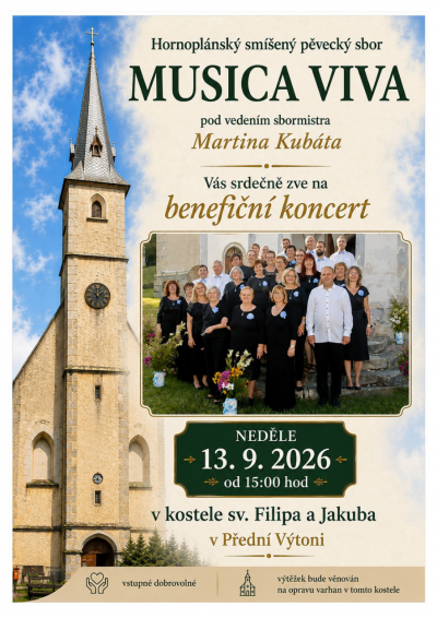 Benefiční koncert v Přední Výtoni - oprava varhan