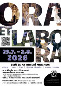 ORA ET LABORA 29. 7. - 2. 8. 2026 ǀ Staň se na pár dní mnichem!