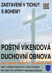 POSTNÍ VÍKENDOVÁ DUCHOVNÍ OBNOVA