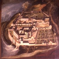 Die historische Darstellung der Klosteranlage