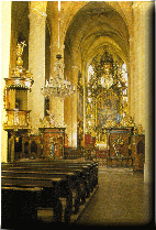 View to the monastic church from its entry