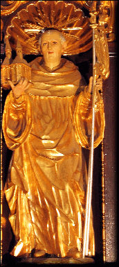 Socha svatého Roberta na hlavním oltáři