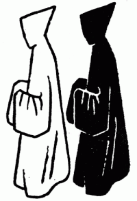 Symbolické zobrazení cisterciáckých a benediktinských mnichů